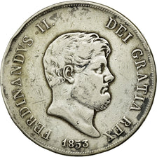 Coin, ITALIAN STATES, NAPLES, Ferdinando II, 120 Grana, 1853, EF(40-45), Silver