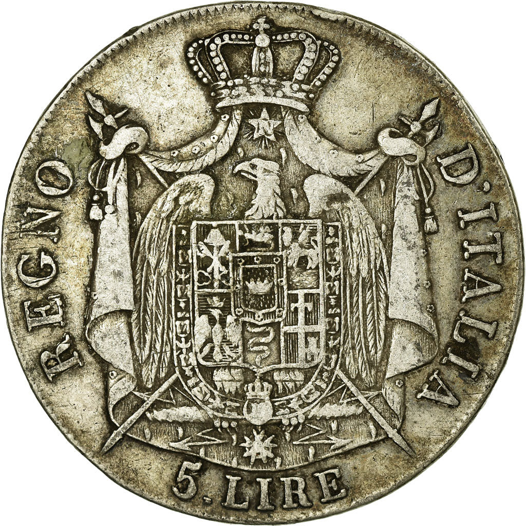 Coin, ITALIAN STATES, KINGDOM OF NAPOLEON, Napoleon I, 5 Lire, 1808, Milan