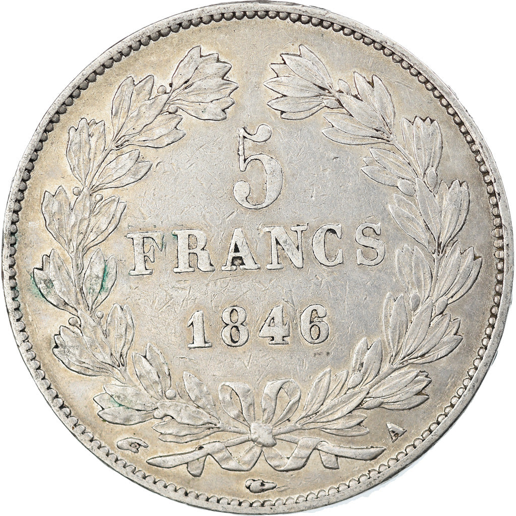 Coin, France, Louis-Philippe, 5 Francs, 1846, Paris, EF(40-45), Silver, KM:749.1