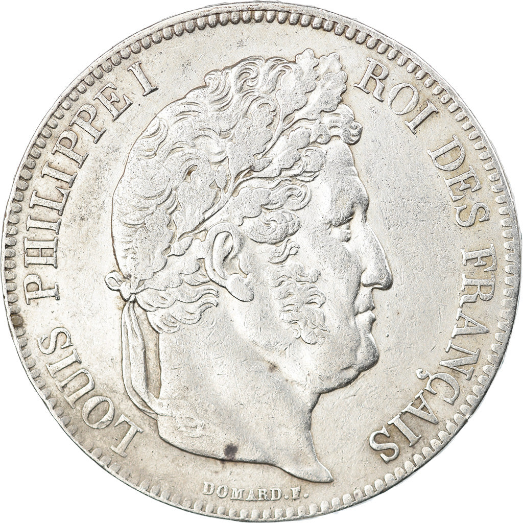 Coin, France, Louis-Philippe, 5 Francs, 1835, Rouen, EF(40-45), Silver