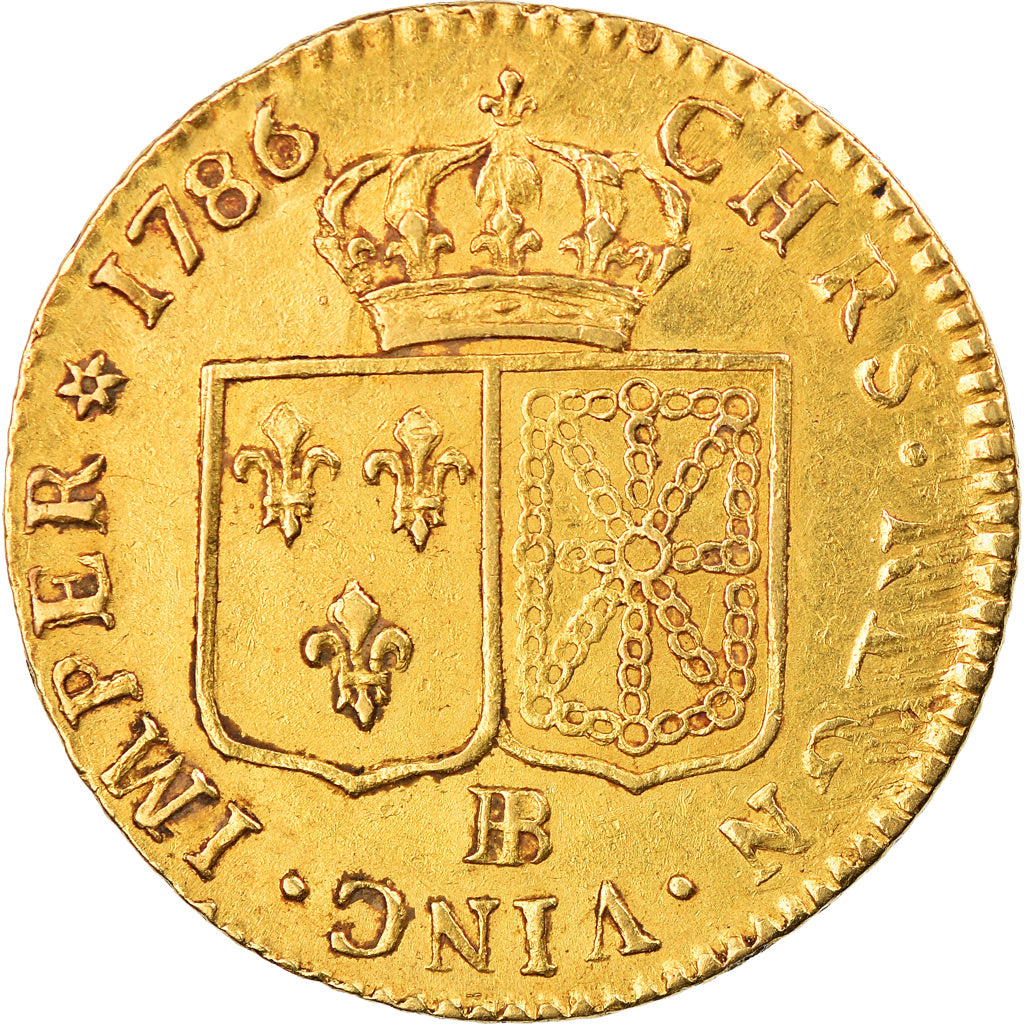 Münze, Frankreich, Louis XVI, Louis d'or à la tête nue, Louis d'Or, 1786