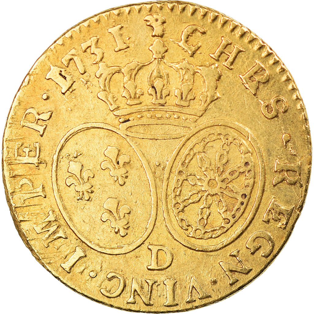 Coin, France, Louis XV, Louis d'or aux lunettes, Louis d'Or, 1731, Lyon