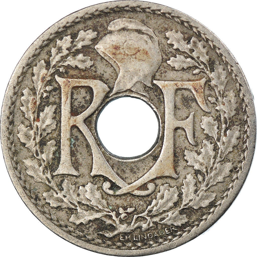 Coin, France, Lindauer, 5 Centimes, 1922, Poissy, EF(40-45), Copper-nickel