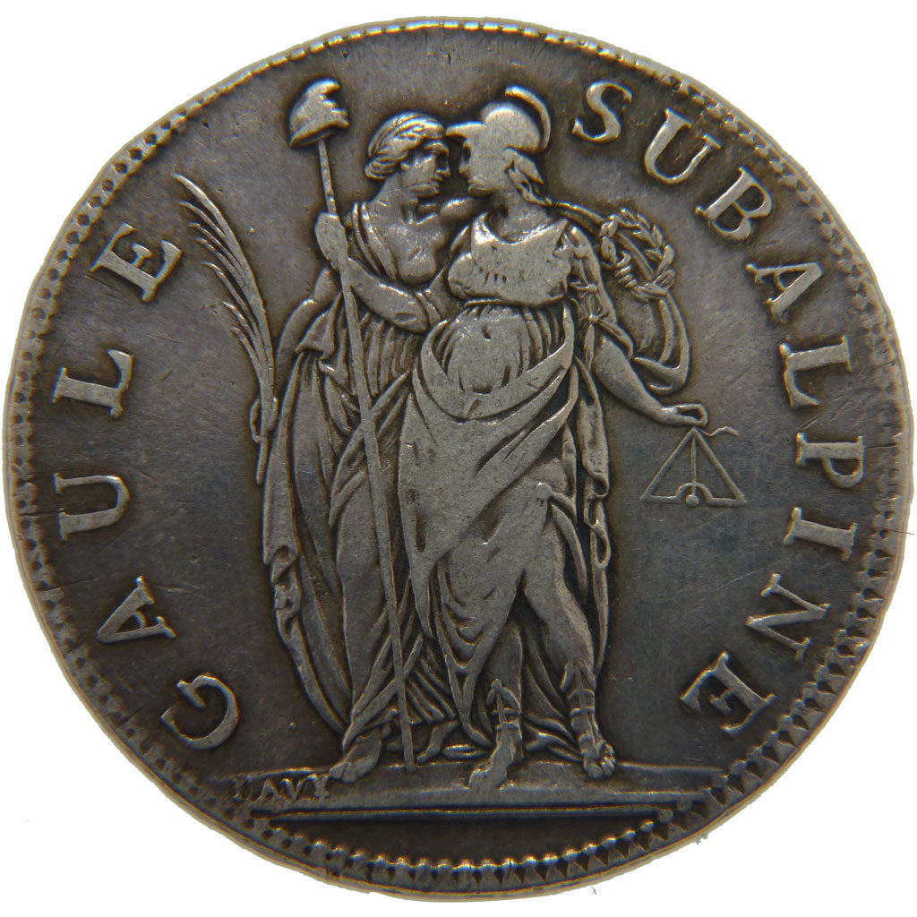 République du Piémont, Italie, 5 Francs