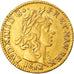 Louis XIII, 1/2 Louis d'Or 1642 A, Paris, variété CHRS +, KM 101