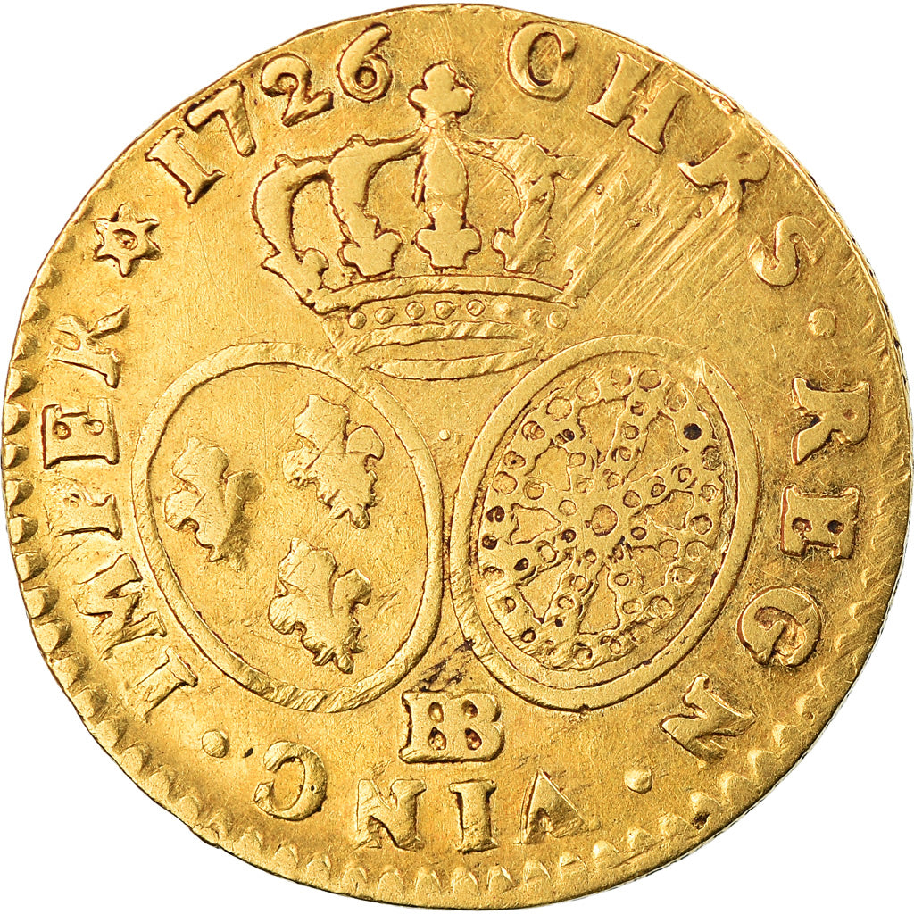 Coin, France, Louis XV, 1/2 Louis d'or aux lunettes, 1/2 Louis d'or, 1726