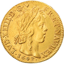 Moeda, França, Louis XIV, Louis d'or à la mèche longue, Louis d'Or, 1647