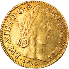 Monnaie, France, Louis XIV, Louis d'or à la mèche longue, Louis d'Or, 1650