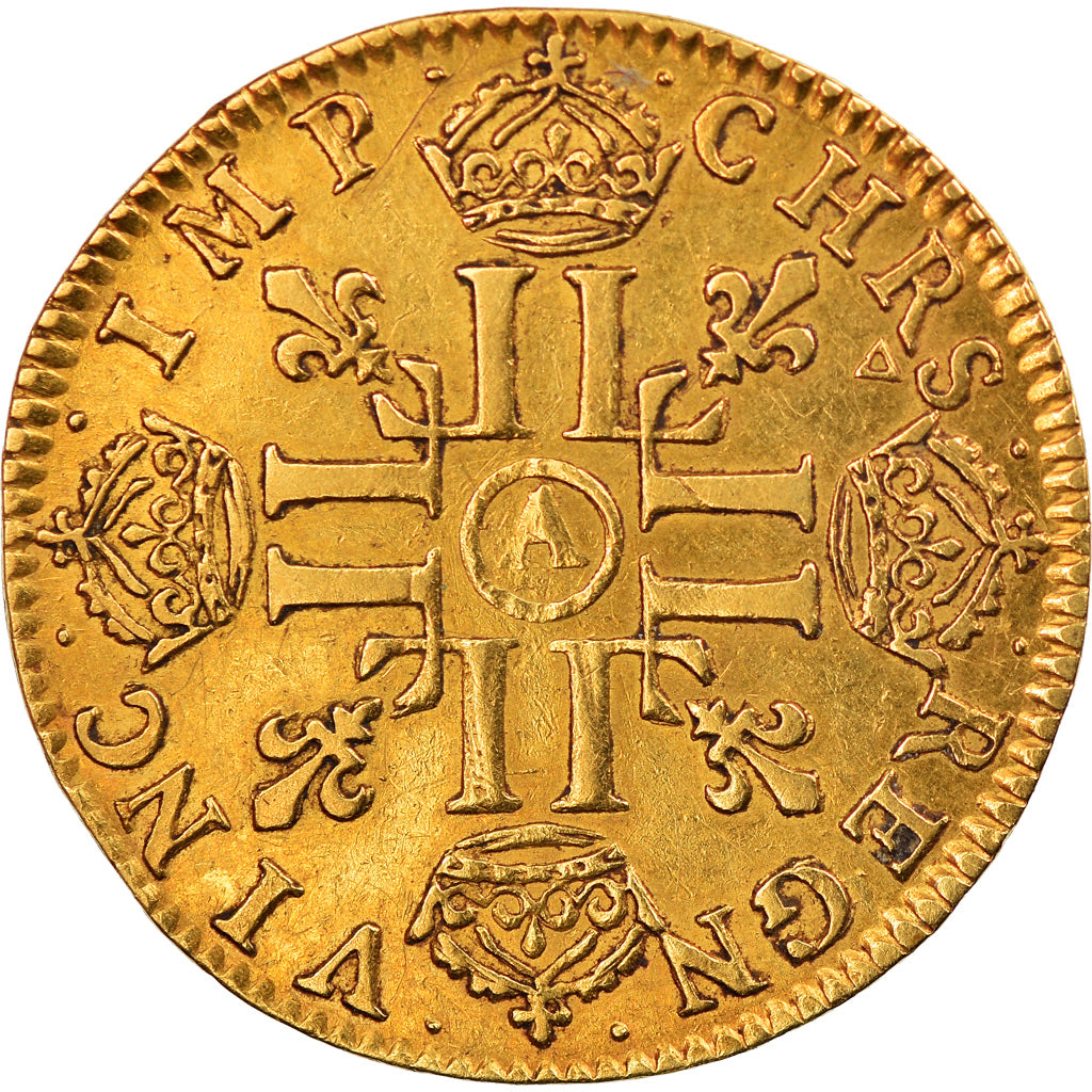 Munten, Frankrijk, Louis XIV, Louis d'or à la mèche longue, Louis d'Or, 1650