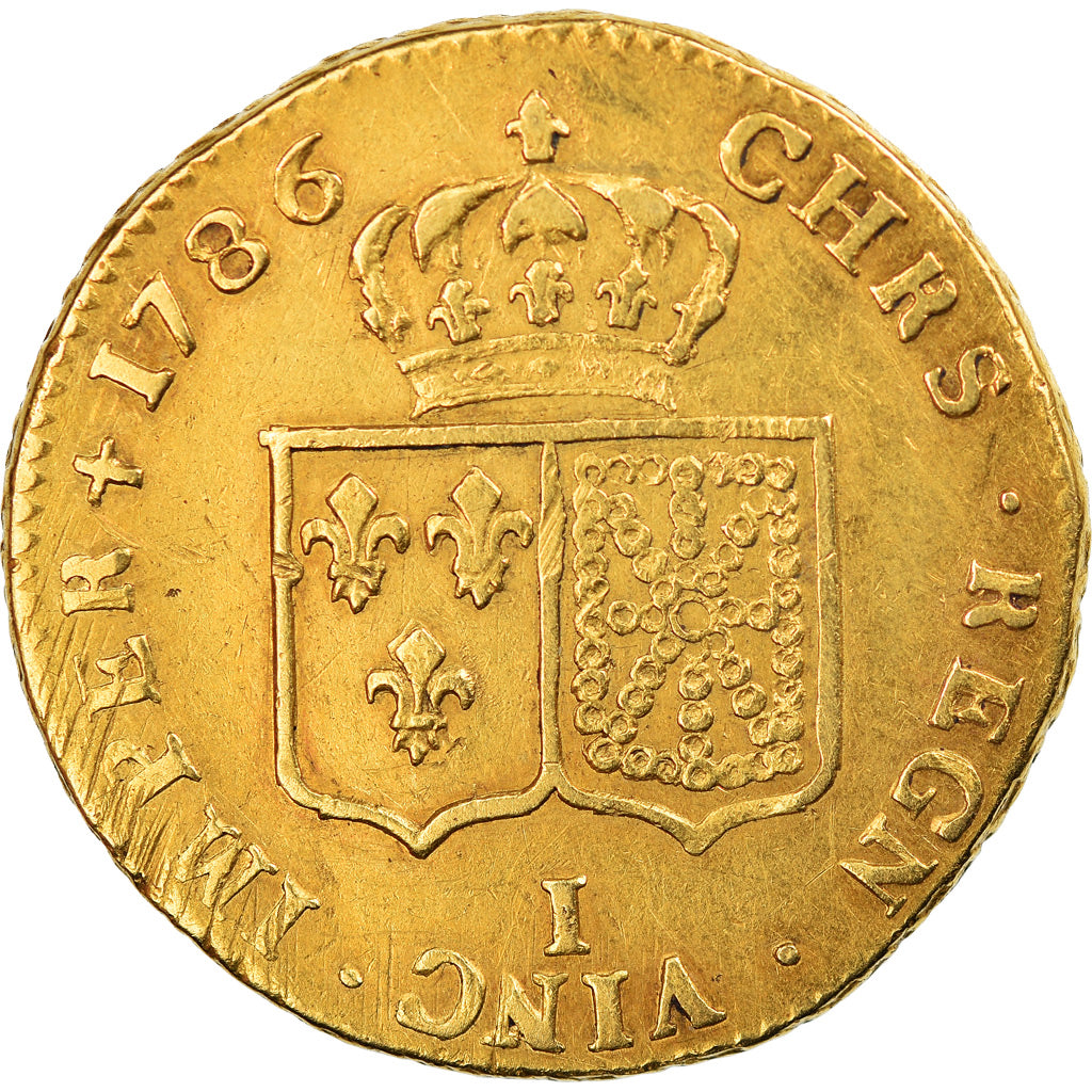 Coin, France, Louis XVI, Double louis d'or à la tête nue, 2 Louis D'or, 1786