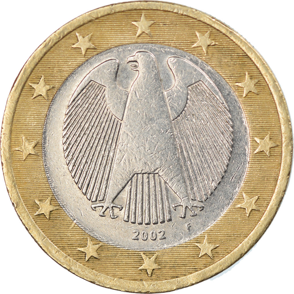 Allemagne, Euro, 2002, Stuttgart, Fautée - Etoiles tournantes, TTB+
