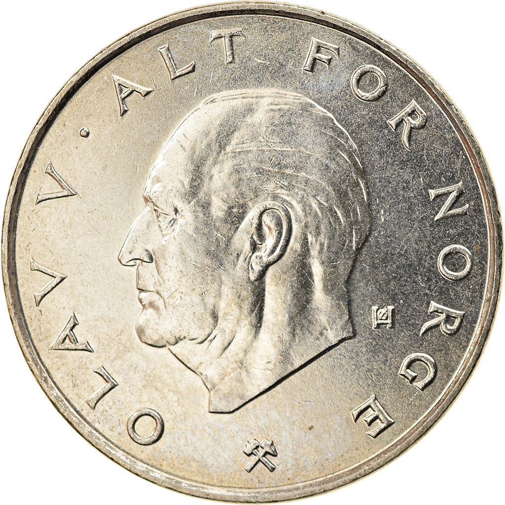 Coin, Norway, Olav V, Krone, 1988, MS(63), Copper-nickel, KM:419
