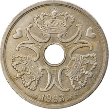 Moneda, Dinamarca, Margrethe II, 2 Kroner, 1993, Copenhagen, MBC+, Cobre -