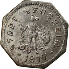 Moneda, Alemania, Notgeld, Bensheim, 10 Pfennig, 1917, MBC, Cinc