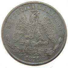 Mexico, 1 Peso, 1870, Zacatecas, KM #377.13, EF(40-45), Silver, 27.00