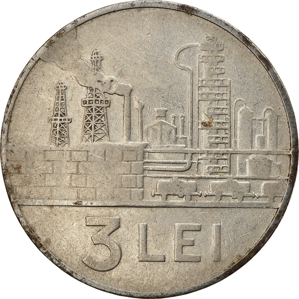 Munten, Roemenië, 3 Lei, 1963, FR+, Nickel Clad Steel, KM:91
