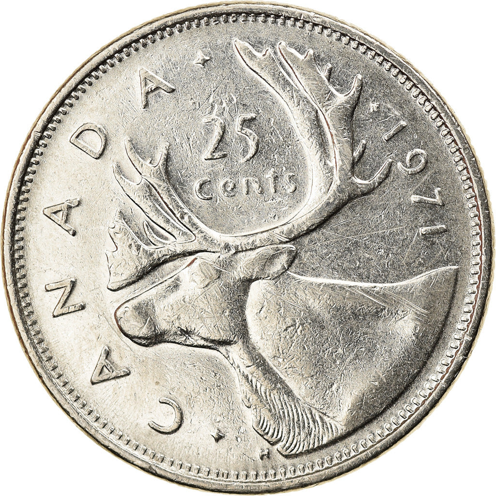 Coin, Canada, Elizabeth II, 25 Cents, 1971, Royal Canadian Mint, Ottawa
