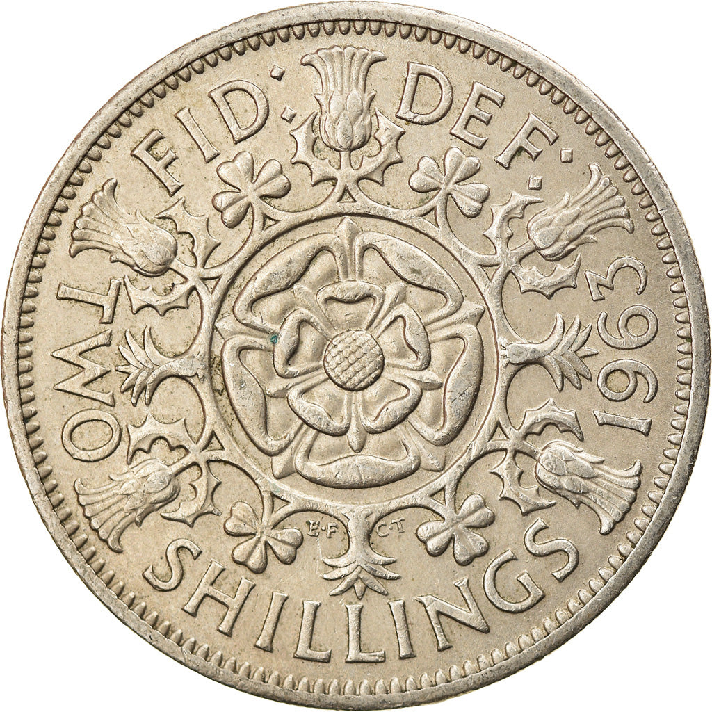 Moneta, Gran Bretagna, Elizabeth II, Florin, Two Shillings, 1963, BB+