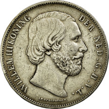 Moneta, Paesi Bassi, William III, 2-1/2 Gulden, 1858, BB, Argento, KM:82