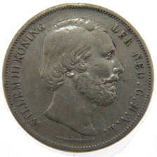 Netherlands, 2 1/2 Gulden, 1864, KM #82, VF(30-35), Silver, 38, 24.60