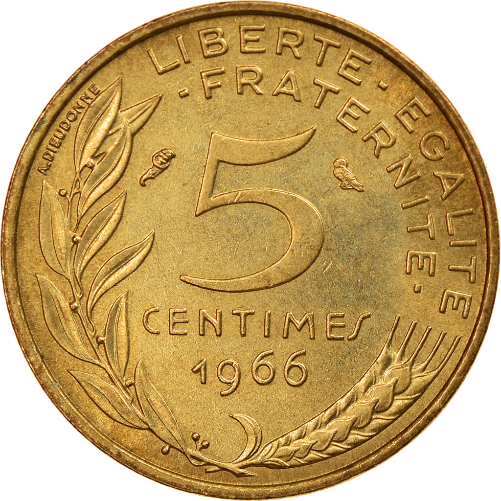 Monnaie, France, Marianne, 5 Centimes, 1966, Paris, SUP, Aluminum-Bronze