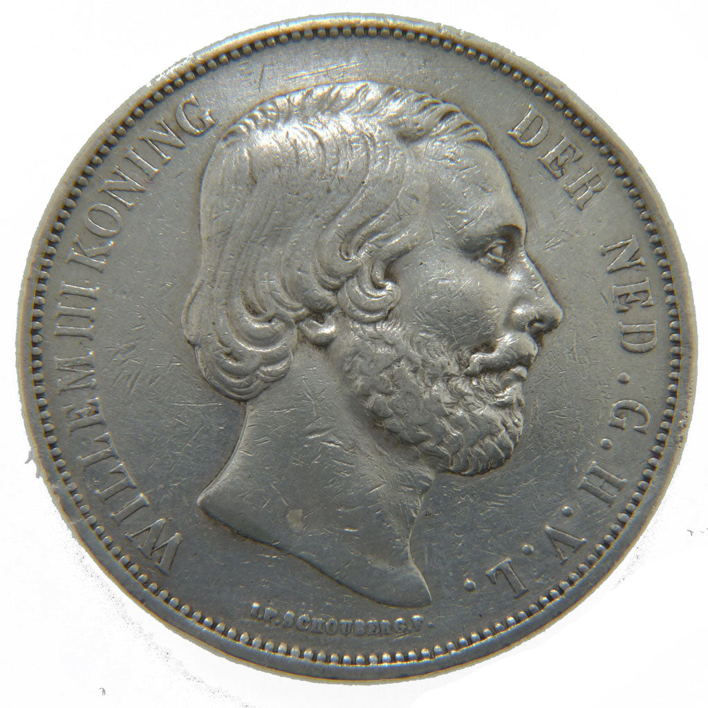 Netherlands, 2 1/2 Gulden, 1874, KM #82, EF(40-45), Silver, 38, 24.80