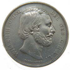 Netherlands, 2 1/2 Gulden, 1874, KM #82, EF(40-45), Silver, 38, 24.80