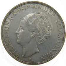 Netherlands, 2 1/2 Gulden, 1929, KM #165, AU(50-53), Silver, 38, 24.90