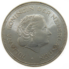 Netherlands, 10 Gulden, 1970, KM #195, AU(55-58), Silver, 38, 25.00