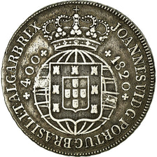Moneta, Portogallo, Jo, 400 Reis, Pinto, 480 Reis, 1820, Lisbon, BB+, Argento