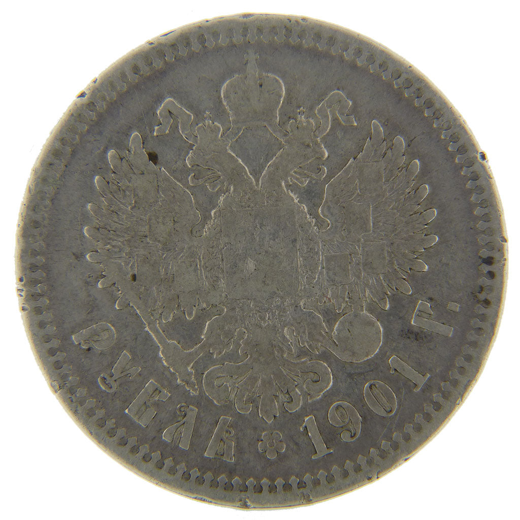 Russia, Rouble, 1901, Saint-Pétersbourg, VF(20-25), Silver, 19.70