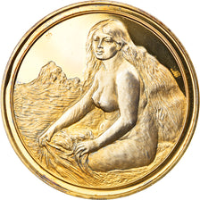 France, Médaille, Arts & Culture, Baigneuse de Auguste Renoir, SPL, Vermeil
