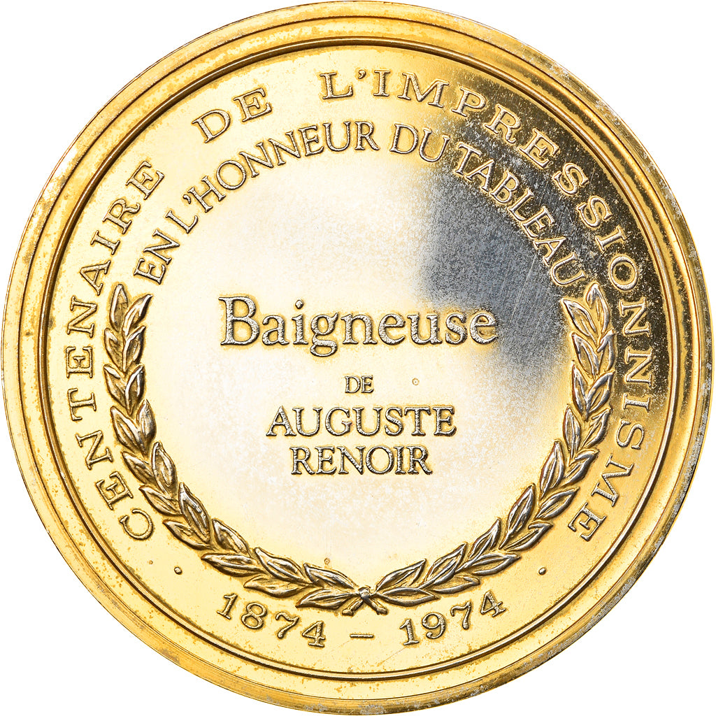 France, Médaille, Arts & Culture, Baigneuse de Auguste Renoir, SPL, Vermeil