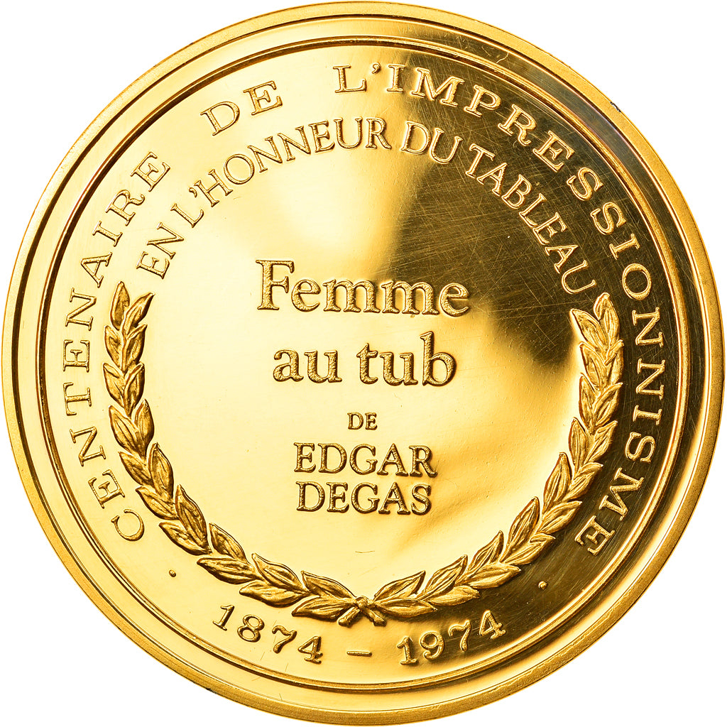 Francja, Medal, Sztuka i Kultura, Femme au tub de Edgar Degas, MS(65-70)