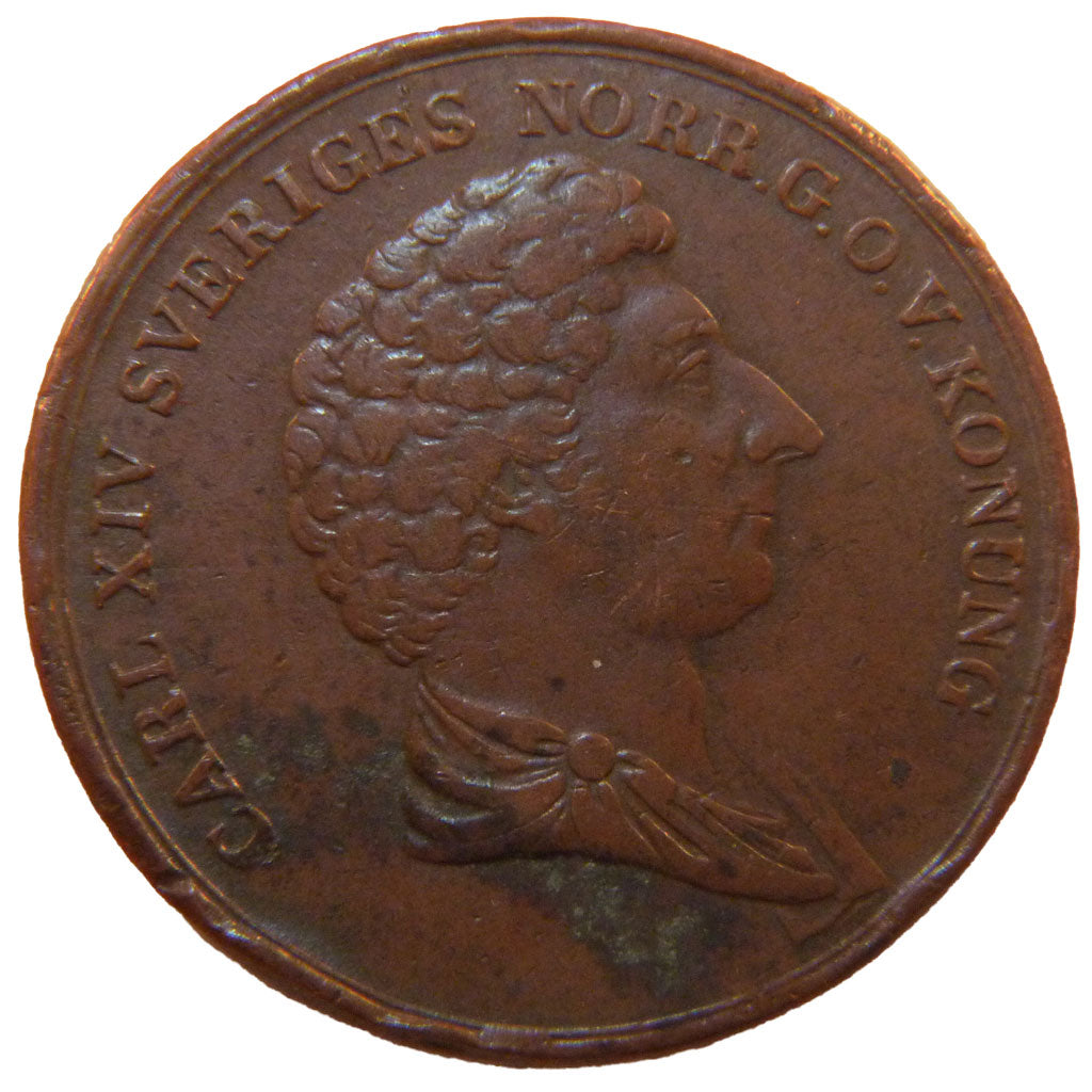 SWEDEN, 2 Skilling, 1836, KM #643, EF(40-45), Copper, 33.5, 19.00