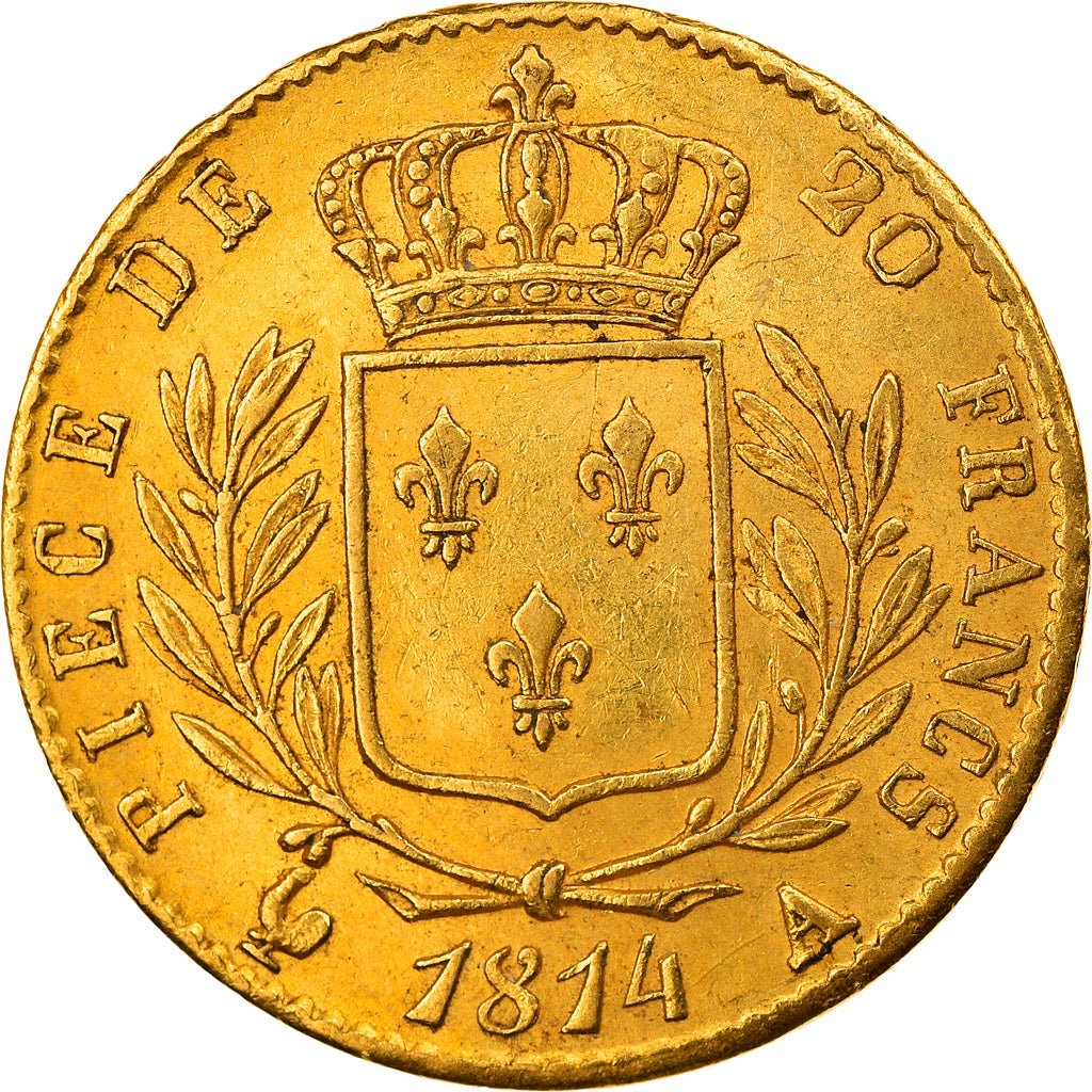 Münze, Frankreich, Louis XVIII, Louis XVIII, 20 Francs, 1814, Paris, SS+, Gold