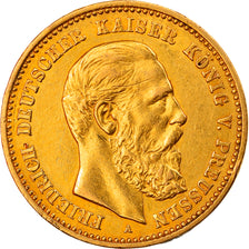 Moeda, Estados Alemães, PRUSSIA, Friedrich III, 10 Mark, 1888, Berlin