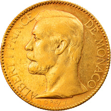 Coin, Monaco, Albert I, 100 Francs, Cent, 1896, Paris, AU(50-53), Gold, KM:105