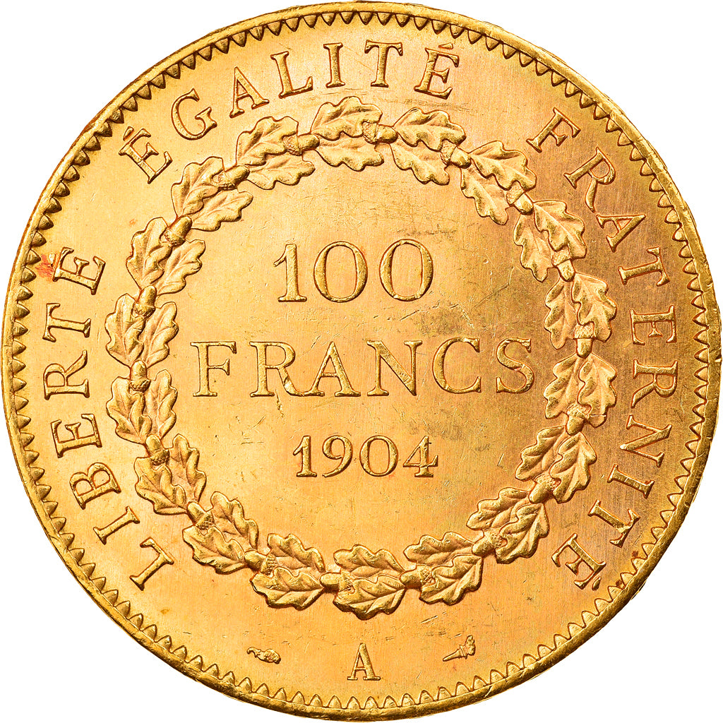 Munten, Frankrijk, Génie, 100 Francs, 1904, Paris, PR, Goud, KM:832