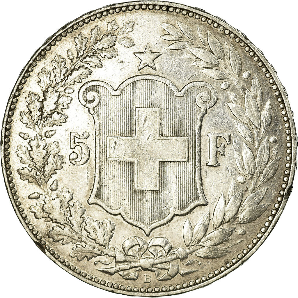 Moneta, Svizzera, 5 Francs, 1890, Bern, BB+, Argento, KM:34