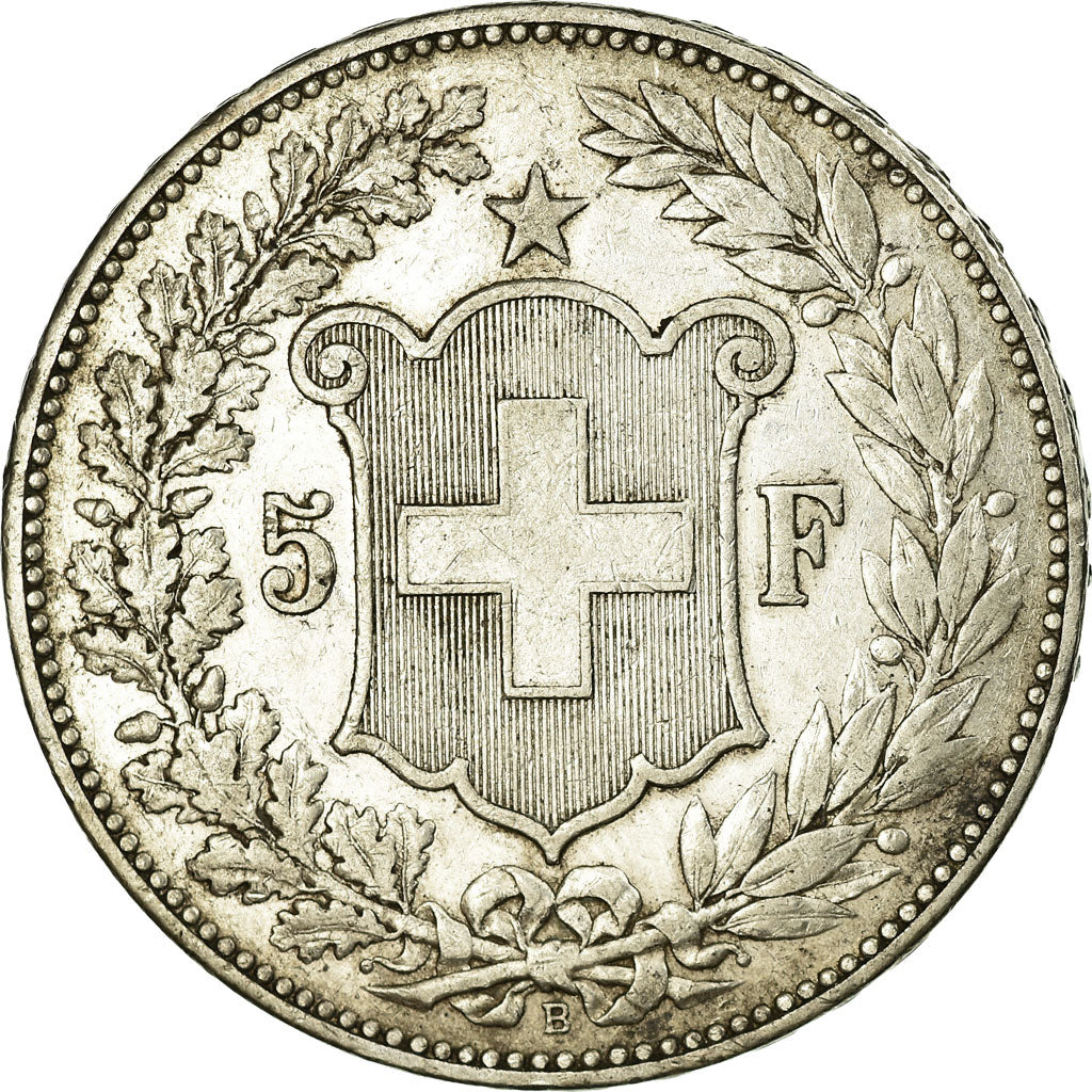 Coin, Switzerland, 5 Francs, 1890, Bern, VF(30-35), Silver, KM:34