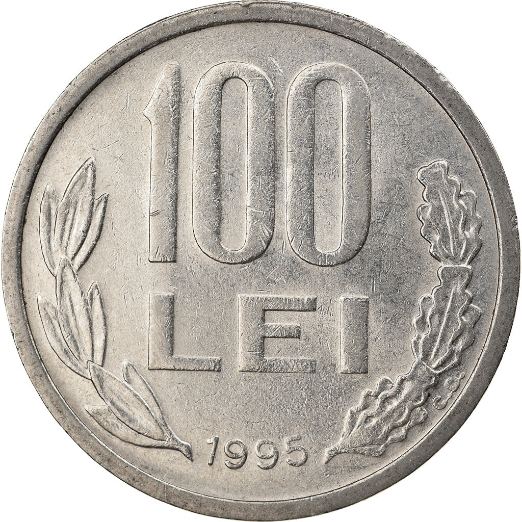 Coin, Romania, 100 Lei, 1995, AU(50-53), Nickel plated steel, KM:111