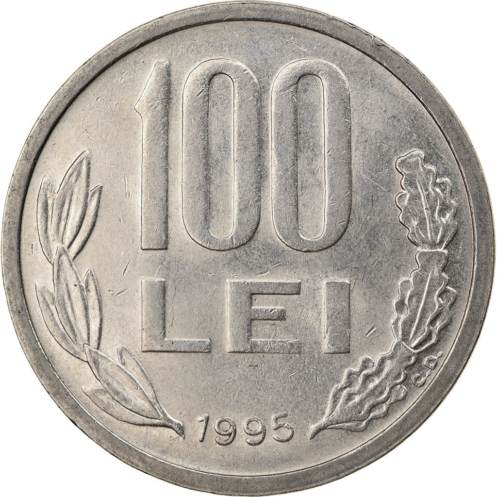 Coin, Romania, 100 Lei, 1995, AU(50-53), Nickel plated steel, KM:111