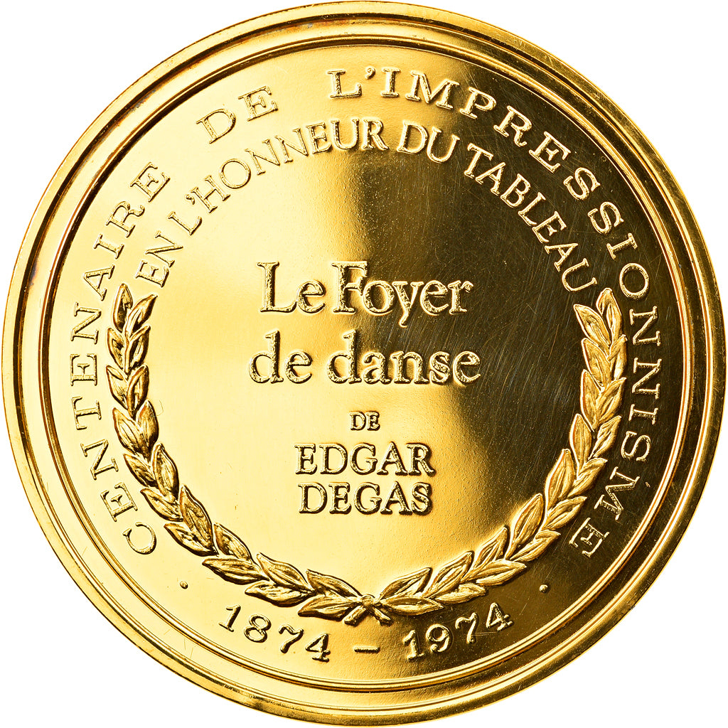 Francia, medalla, Arts & Culture, Le Foyer de danse de Edgar Degas, FDC, Oro