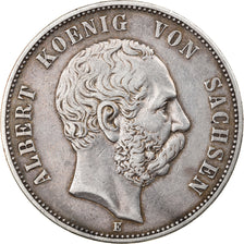 Monnaie, Etats allemands, SAXONY-ALBERTINE, Albert, 5 Mark, 1901, Muldenhütten