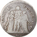 Monnaie, France, Union et Force, 5 Francs, AN 4, Paris, TB, Argent, Gadoury:563