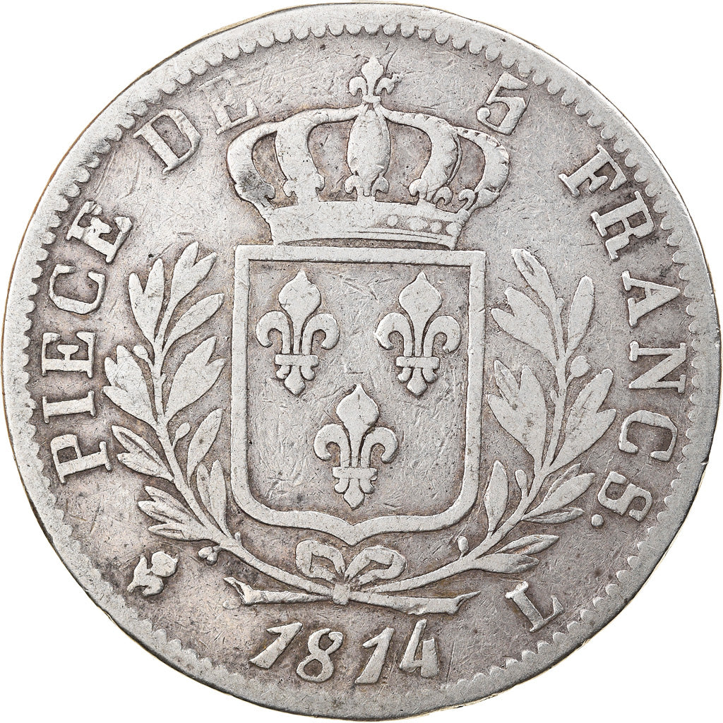 Münze, Frankreich, Louis XVIII, Louis XVIII, 5 Francs, 1814, Bayonne, S