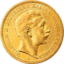 Moeda, Estados Alemães, PRUSSIA, Wilhelm II, 20 Mark, 1895, Berlin, EF(40-45)
