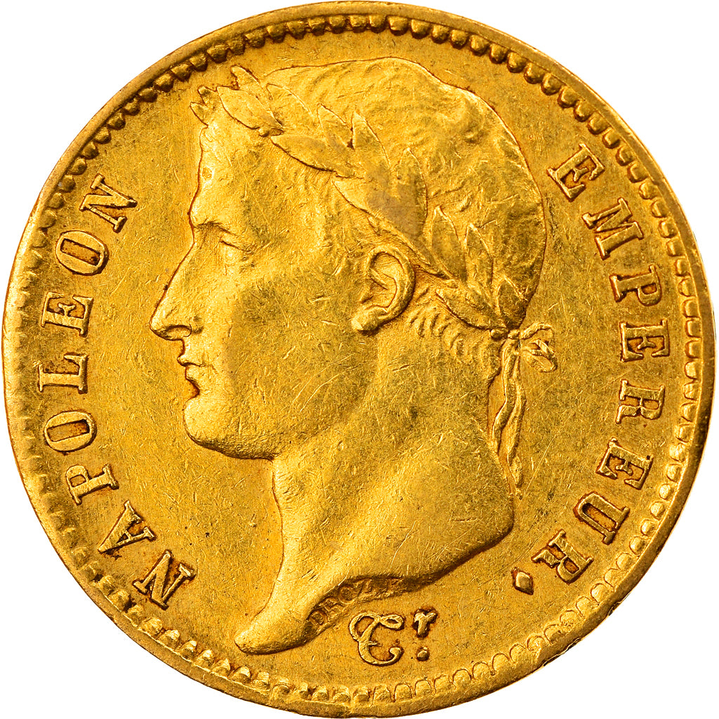 Moeda, França, Napoléon I, 20 Francs, 1808, Paris, EF(40-45), Dourado
