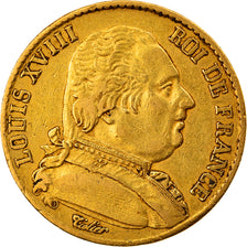 Coin, France, Louis XVIII, Louis XVIII, 20 Francs, 1814, Paris, EF(40-45), Gold